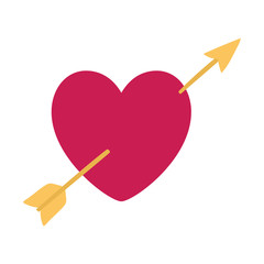 Isolated heart shape vector design