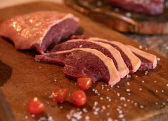 meat picanha in fire brazil delicious