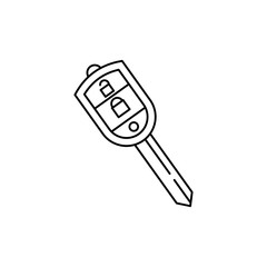 key, open, security line icon on white background