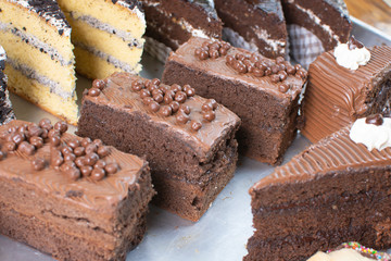 chocolate cake and chocolate chips