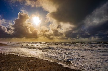 Sonnenuntergang an der Nordsee, Dänemark