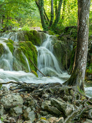 Naklejka na ściany i meble Plitvice Lakes National Park in Croatia