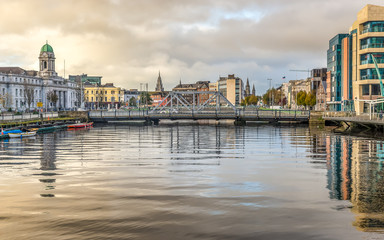 Cork Ireland river Lee panorama scenic amazing view city center Irish landmark