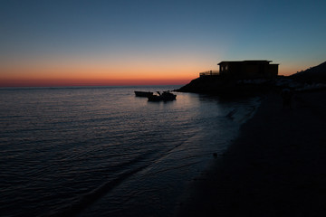 Naklejka premium sunset at the sea