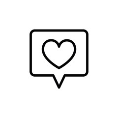 Isolated heart shape line vector design