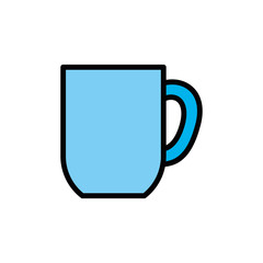 Isolated coffee mug fill vector design