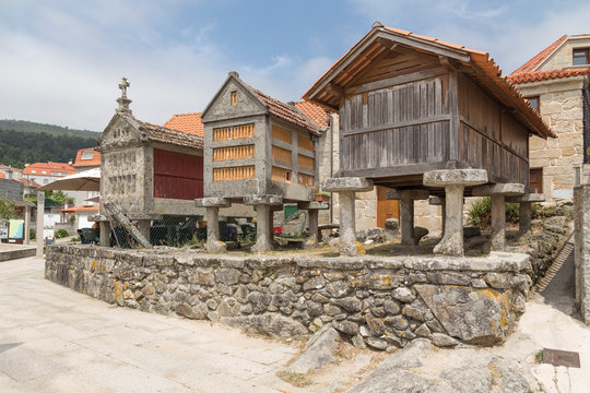 horreos in Combarro, Galicia, Pontevedra, Spain