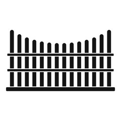 Protection fence icon. Simple illustration of protection fence vector icon for web design isolated on white background