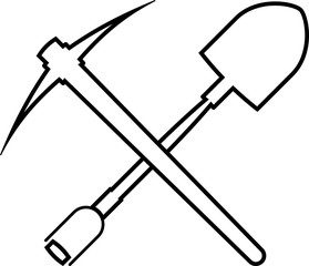 Shovel And Pickaxe Icon