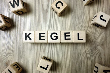 Foto auf Alu-Dibond Word kegel from wooden blocks © piter2121