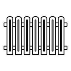 Security fence icon. Outline security fence vector icon for web design isolated on white background