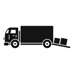 Warehouse truck icon. Simple illustration of warehouse truck vector icon for web design isolated on white background
