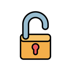 Isolated padlock fill vector design