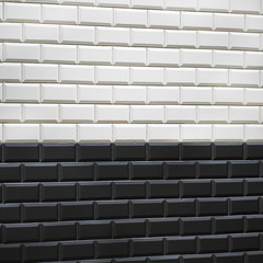 Obraz premium black and white brick wall