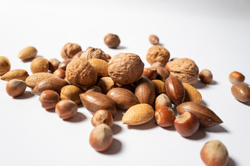 Mixed Nuts in shell stock photo