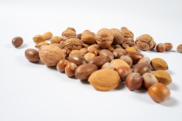 Mixed Nuts in shell stock photo