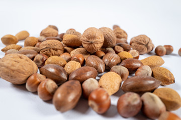 Mixed Nuts in shell stock photo