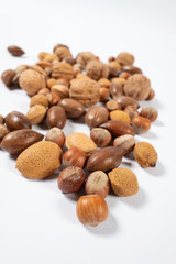 Mixed Nuts in shell stock photo