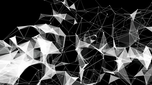 Abstract technology background. Connection of lines, points and planes. Concept of Network.