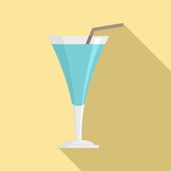 Cocktail drink icon. Flat illustration of cocktail drink vector icon for web design