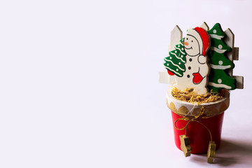 Christmas tree toy on a white background