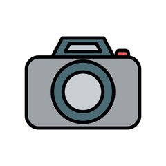 Isolated camera icon fill vector design