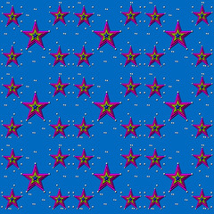 Stars and Dots Blue