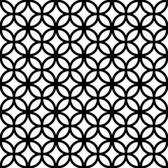 Naklejka premium Abstract geometric circle seamless pattern vector