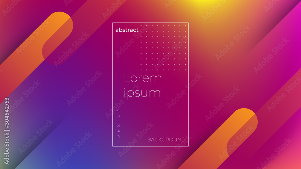 Wall mural abstract modern graphic element. dynamical colored forms and waves. gradient abstract banner with fl