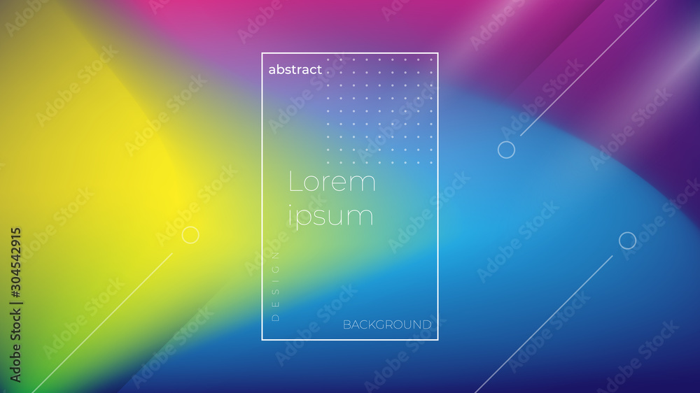 Wall mural abstract modern graphic element. dynamical colored forms and waves. gradient abstract banner with fl