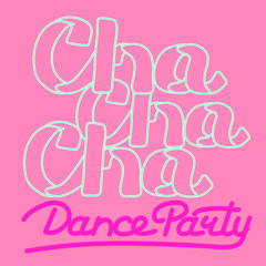 Latin (Cha cha cha) Dance Party lettering hand drawing design. May be use as a Sign, illustration, logo or poster. 