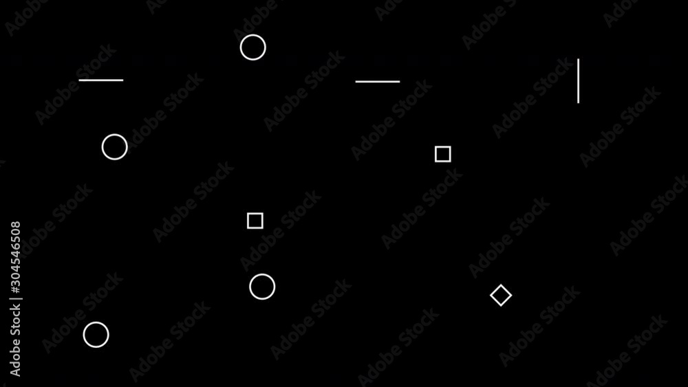 Poster 3d rendering digital abstract background with set of blinking geometric elements. computer generated