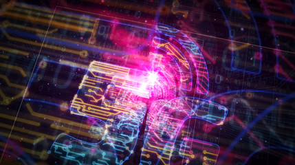 5g mobile network futuristic illustration