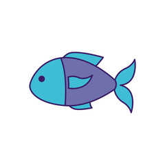 Isolated fish icon fill vector design