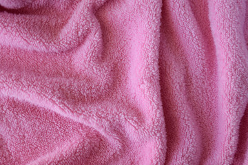 Fototapeta na wymiar Texture fabric or pink cloth textile.