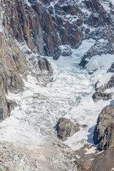 Fototapeta na wymiar Glacier dans les Alpes