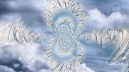 Modern abstract. DNA Strand Fractal - Powered by Adobe