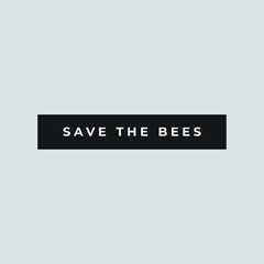 save the bees banner vector