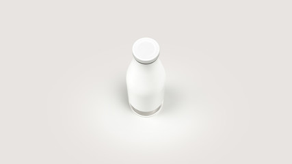 3D Glass Bottle | Empty + Cap, Label