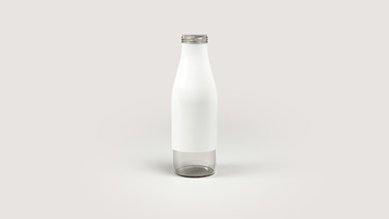 3D Glass Bottle | Empty + Label