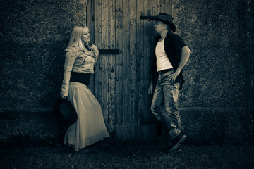 Young country couple