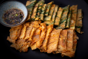 Korean style assorted savory pancakes