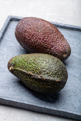 New harvest of fresh ripe hass avocado