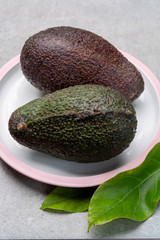 New harvest of fresh ripe hass avocado
