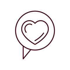 Isolated love bubble line vector design