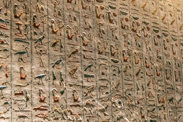 Hieroglyphics Tomb of Sety I Valley of the Kings 