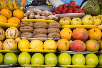 Fruits in famous local central market in Sucr