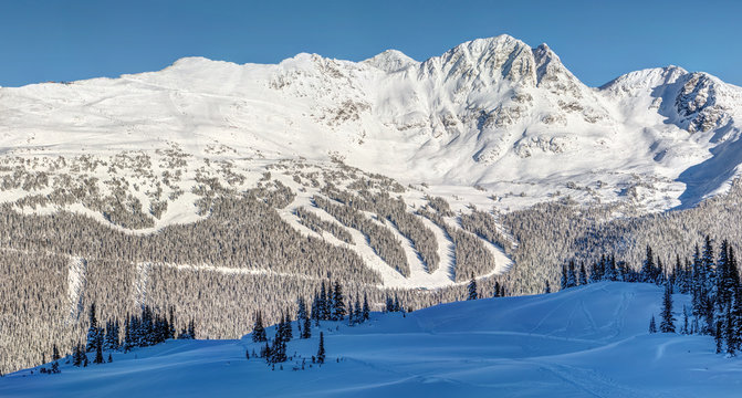 Seventh Heaven  on Blackcomb Mountain view from Whistler in Winter