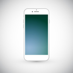 White Smart Phone Vector Illustration