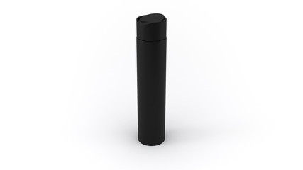 3D Cosmetics Bottle | Matt Black